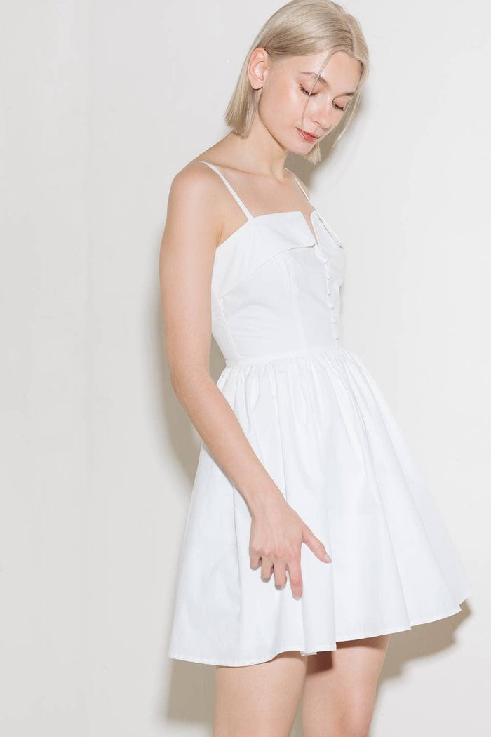 Woven White Mini Dress for Bachelorette Party