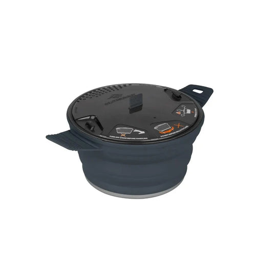 XPOT סיר מתקפל 2.8L אפור כהה Sea To Summit - סיר סיליקון מתקפל לטיולים וקמפינג