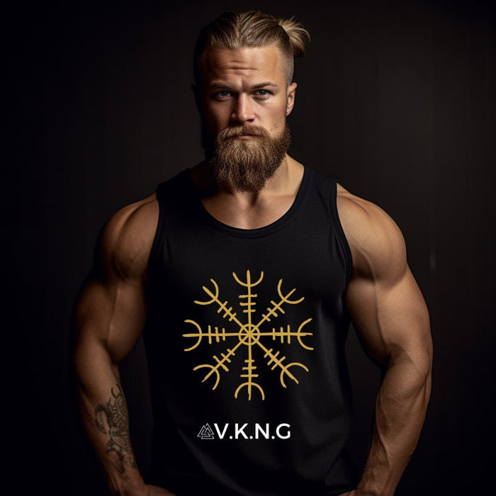 Printify Tank Top Helm Of Awe Aegishjalmr V.K.N.G™ Tank top