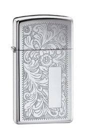 Zippo Slim Venetian High Polish Chrome - 1652