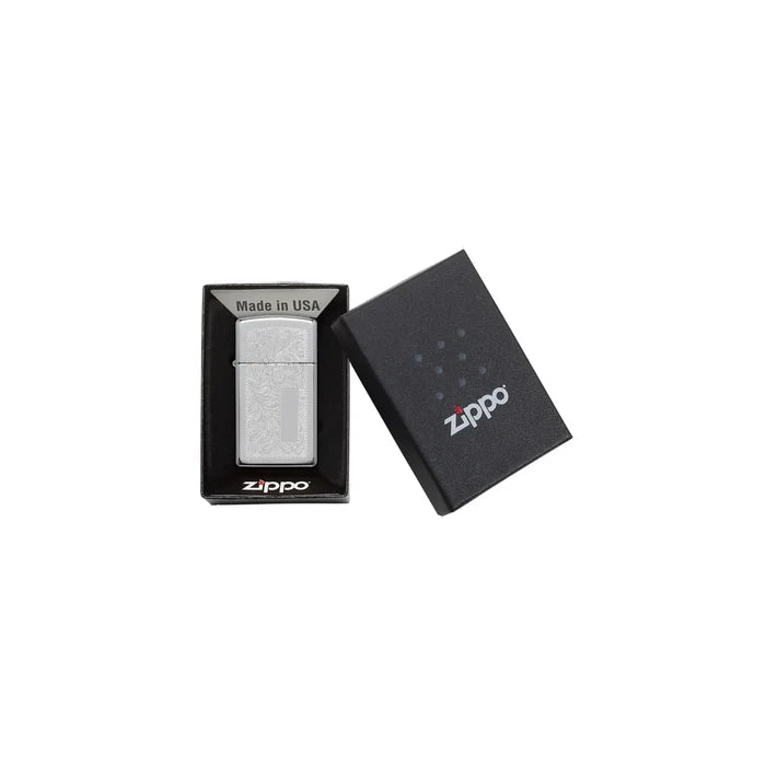 Zippo Slim Venetian High Polish Chrome - 1652
